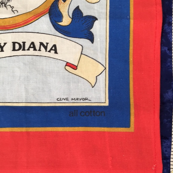 Vintage Royal wedding memorabilia by Clive Mayor all cotton made in Britain - Picture 6 of 6